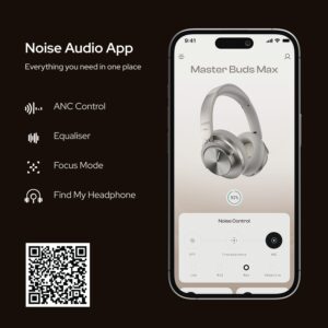 Noise Master Buds Max, Sound by Bose Wireless Over-Ear Headphones, Adaptive ANC, LHDC 5.0, Immersive Spatial Audio,Upto 60H Playtime, Fast Pairing, Wear Detection(Onyx) Visit the Noise Store